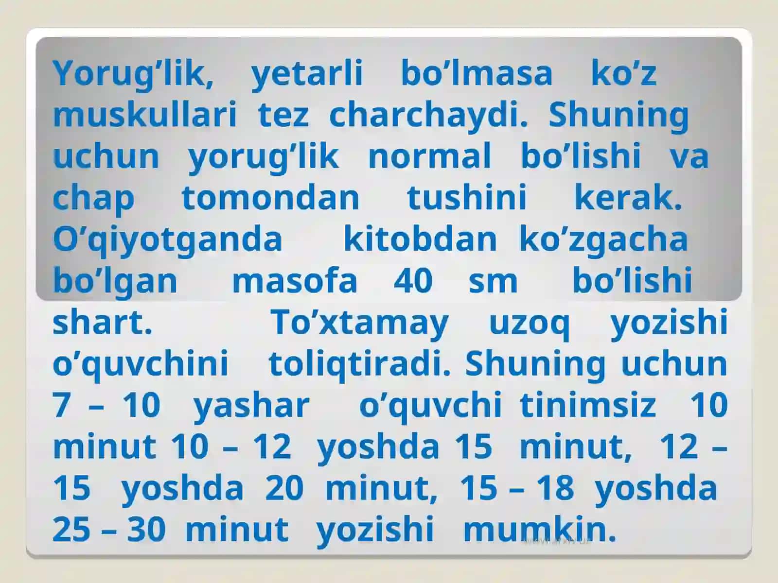 O’quvchilarning kun tartibi 4