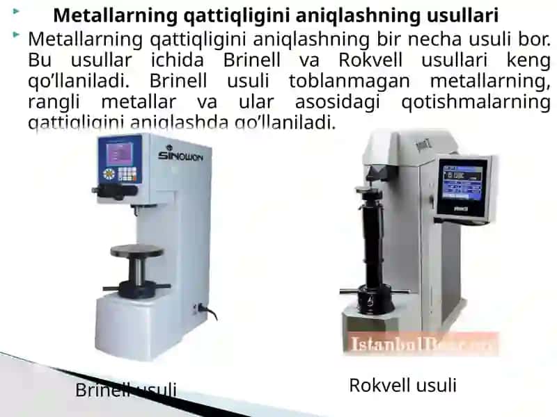 MЕTАLLАRNI QАTTIQLIGINI BRINЕLL USULIDА АNIQLАSH 4