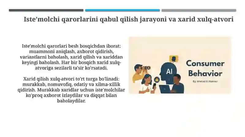 Isteʼmolchilar xulq atvori 4