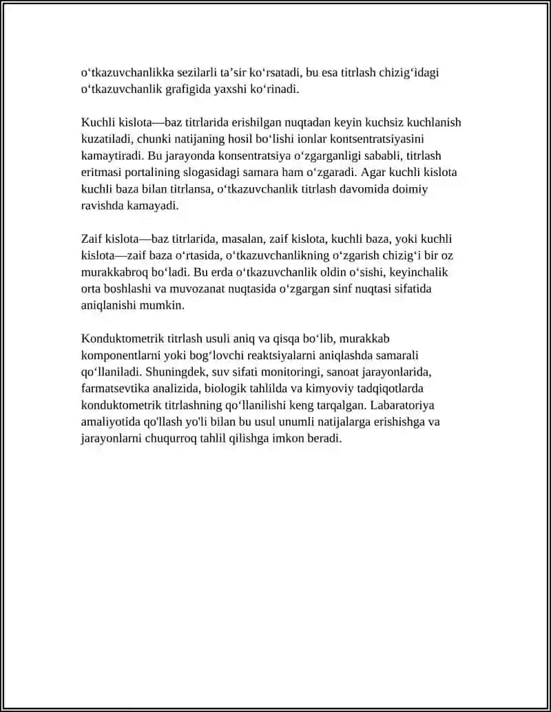 KONDUKTOMETRIK TITRLASH 4