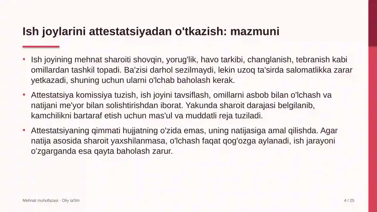 Ko'rgazma-yarmarkalarda ish joylarini attestatsiyadan o'tkazish 4