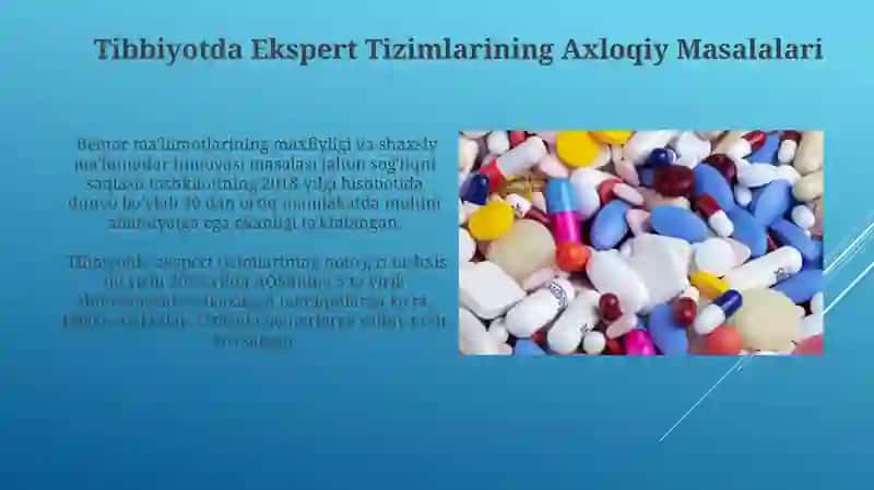 Tibbiy Ekspert Tizimlarining Qo‘llanilishi 4