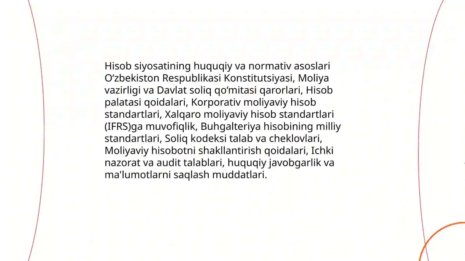 Hisob siyosati va uni jihatlari 4