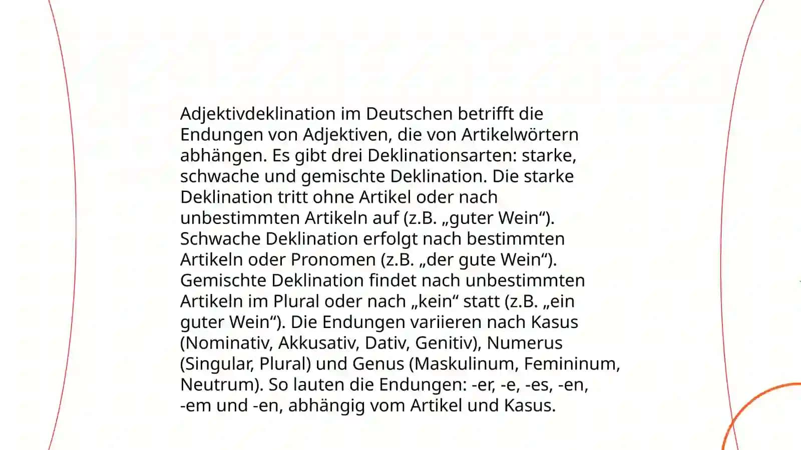 Adjektivdeklination 4