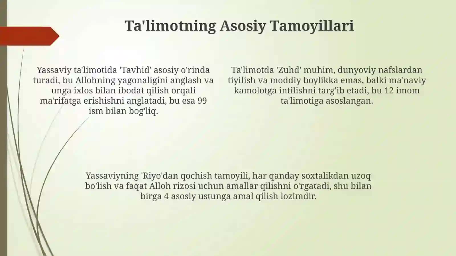 Ahmad Yassaviyning pedagogik gʻoyalari 4