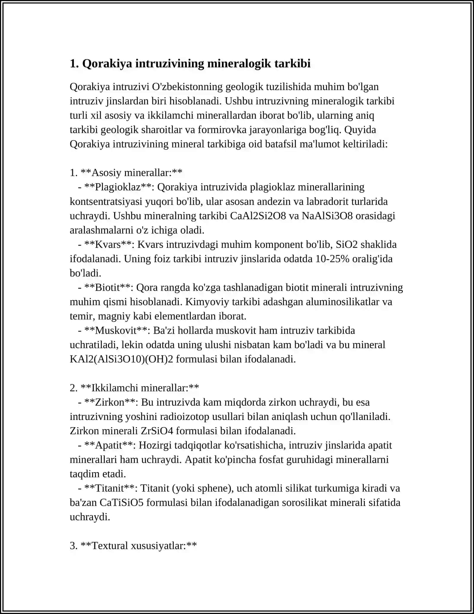 QORAKIYA INTRUZIVINING PETROGRAFIK XUSUSIYATLARI 4
