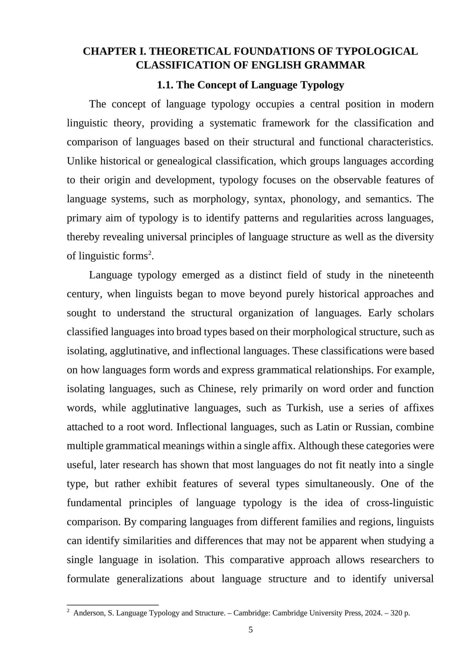 Typological classification of English grammar 4