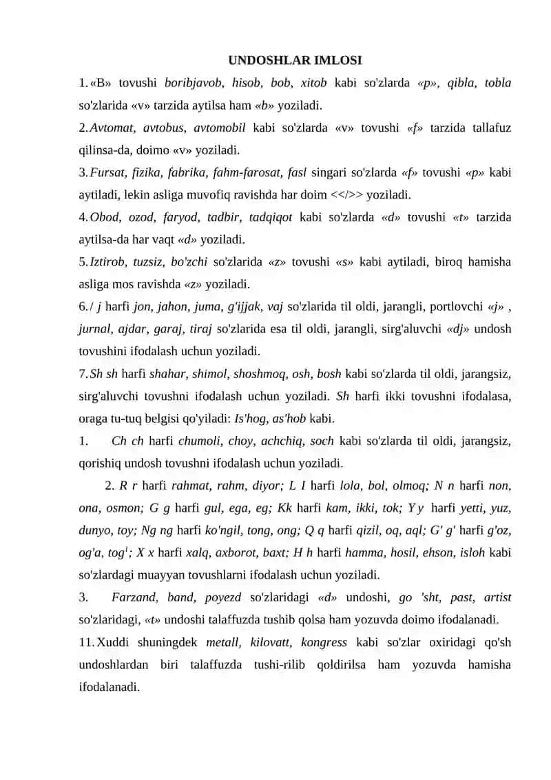 O'zbek tilining imlo qoidalari 4
