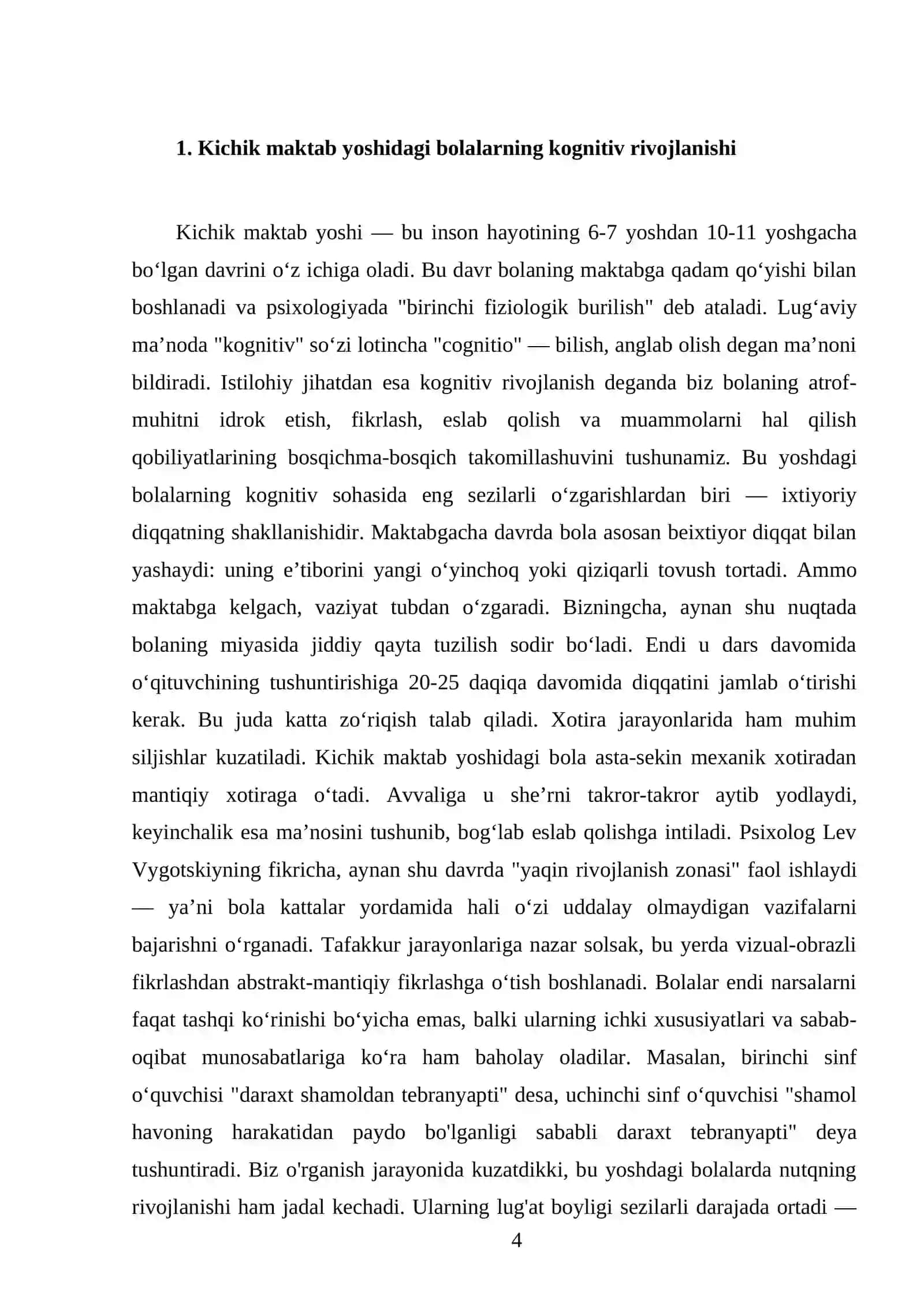 Kichik maktab yoshi davrining psixologik xususiyatlari 4