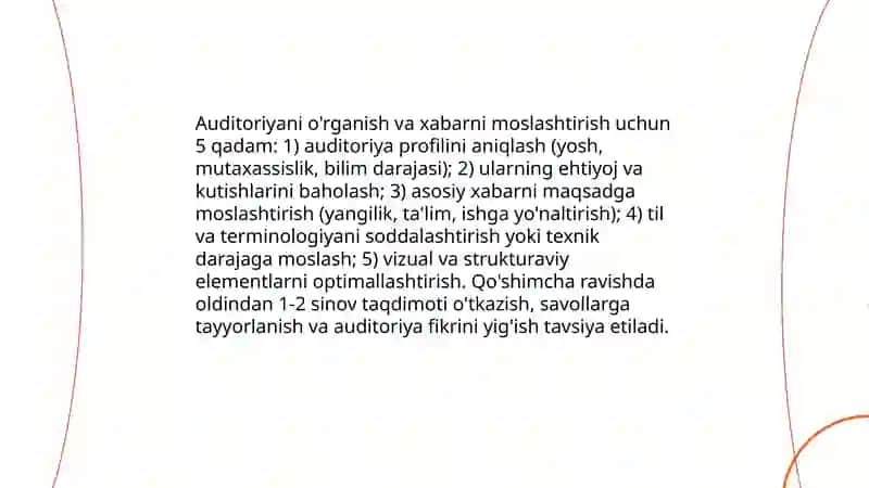 Ilmiy taqdimot matinini yaratish 4