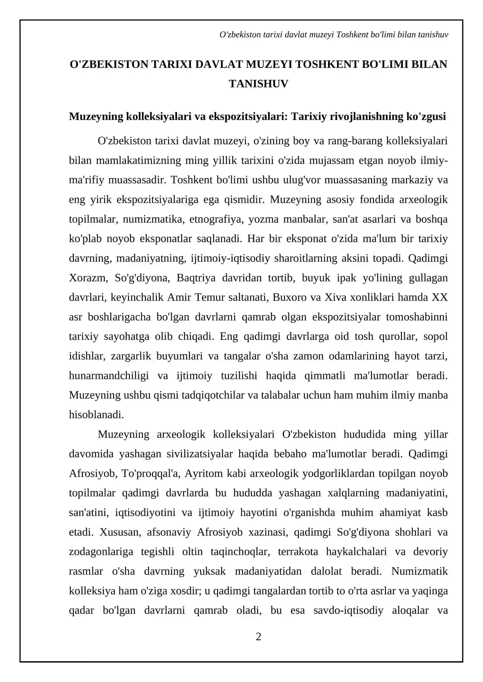 Etnologiyadan amaliyot hisoboti 4