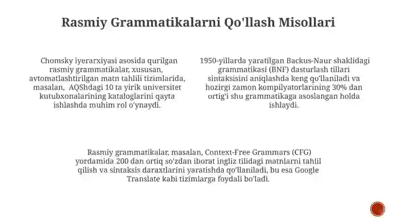 Suniy intelektda farmal gramatika 4