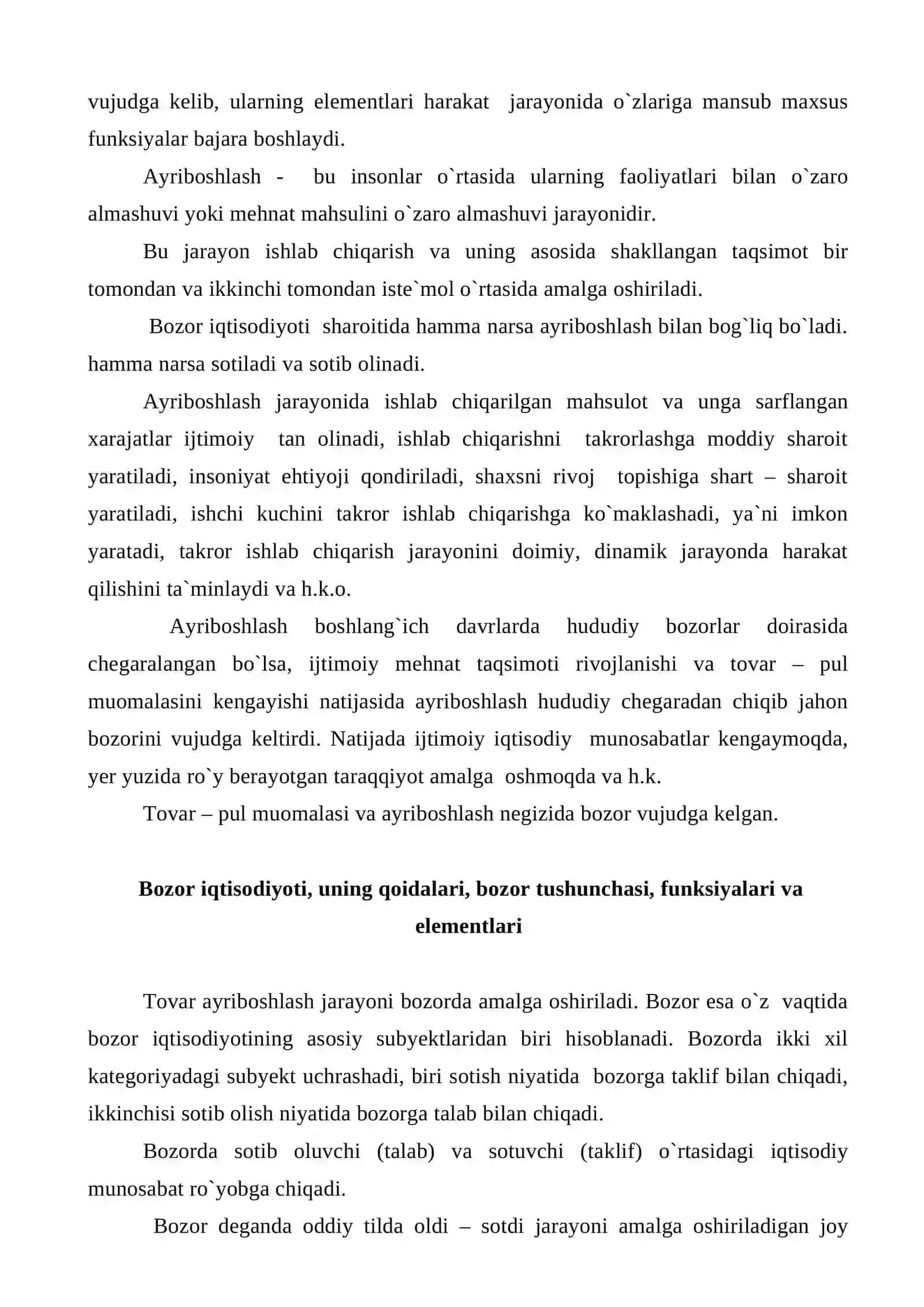 Bozor iqtisodiyoti shakllantirish sharoitida savdo 4