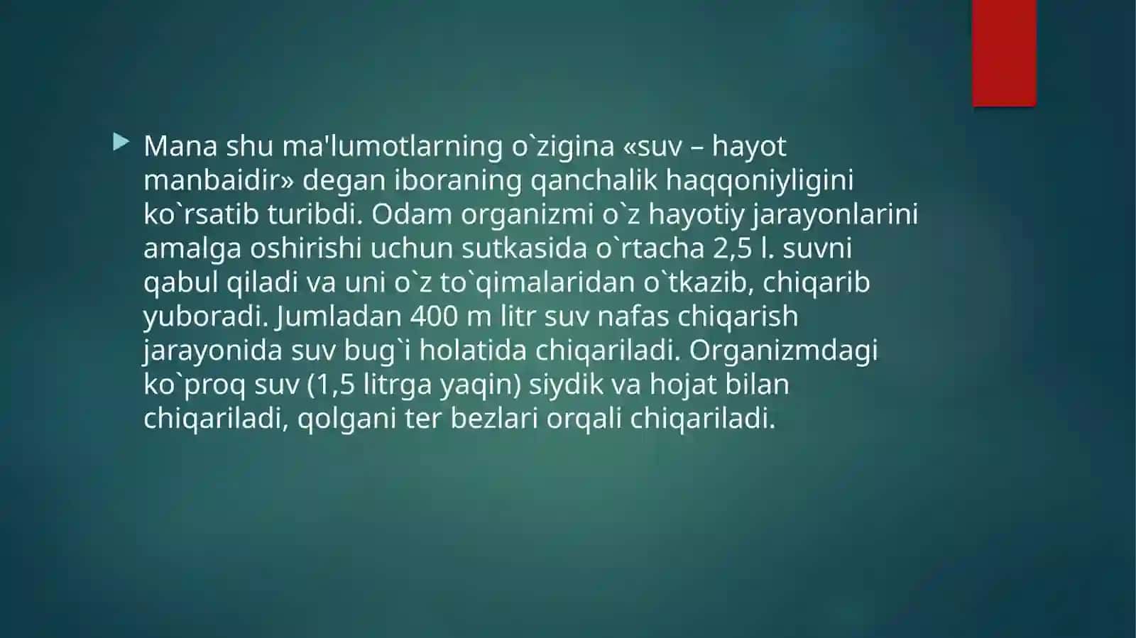 Suvdan foydalanish muammolari 4