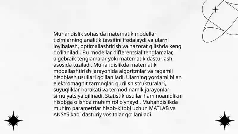 Kimyo sanoatida matematik modellashtirish 4