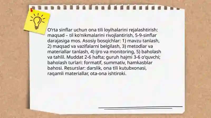 Boshlangʻich sinflar uchun ona tili loyihalari 4