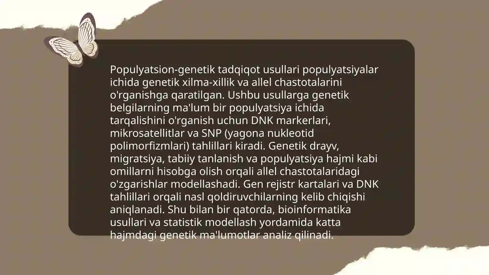 Anropogenetika usullari:populyatsion-statistik usul 4