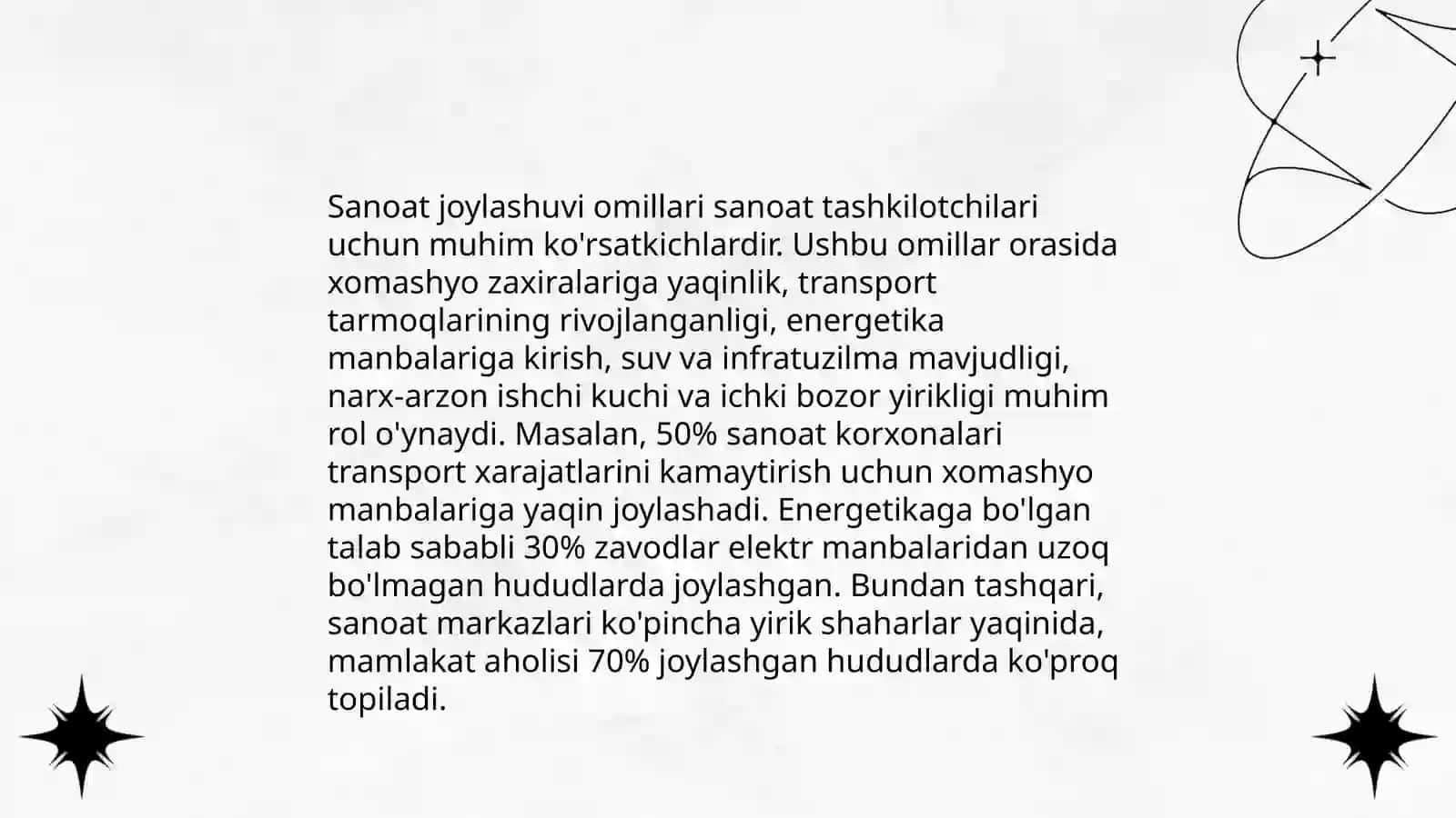 Sanoat ishlab chiqarishini joylashtirish 4