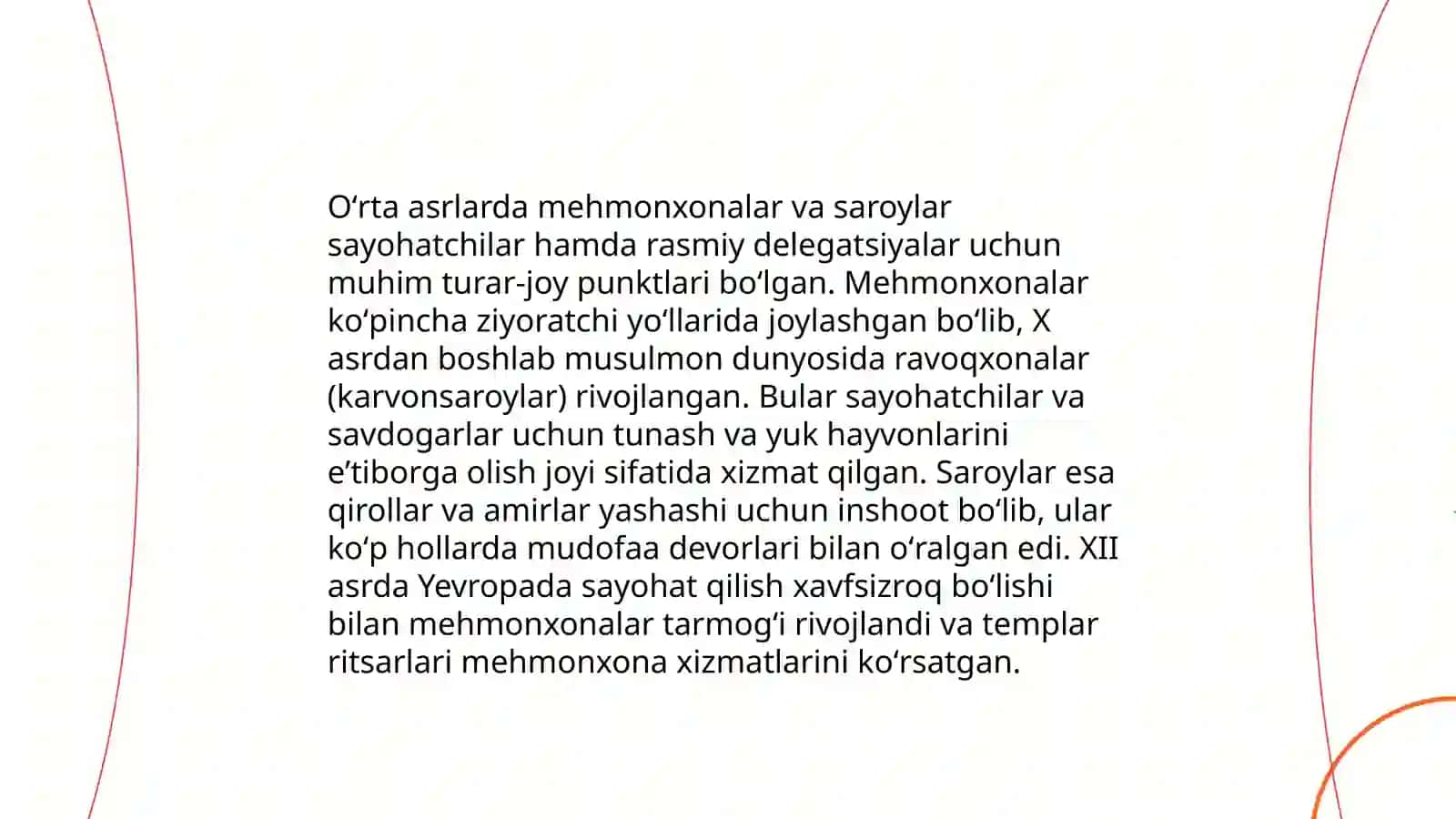 Mehmonxona va restoranning rivojlanish tarixi 4