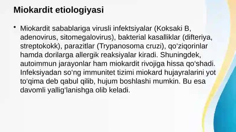 Miokardit va Kardiomiopatiyalar 4