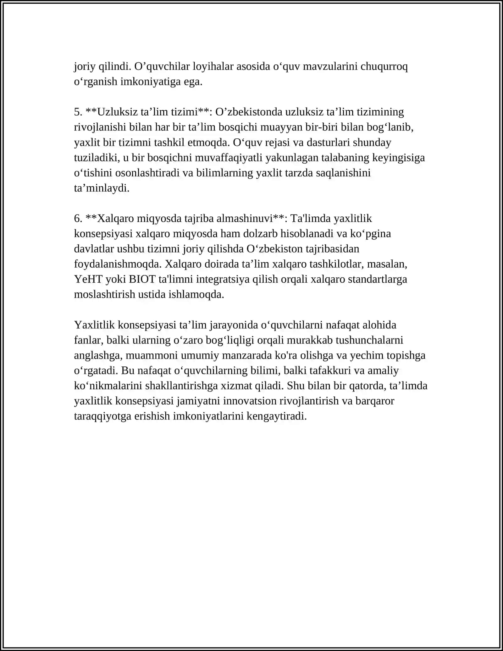 TA'LIMDA METODOLOGIK YAXLITLIK 4