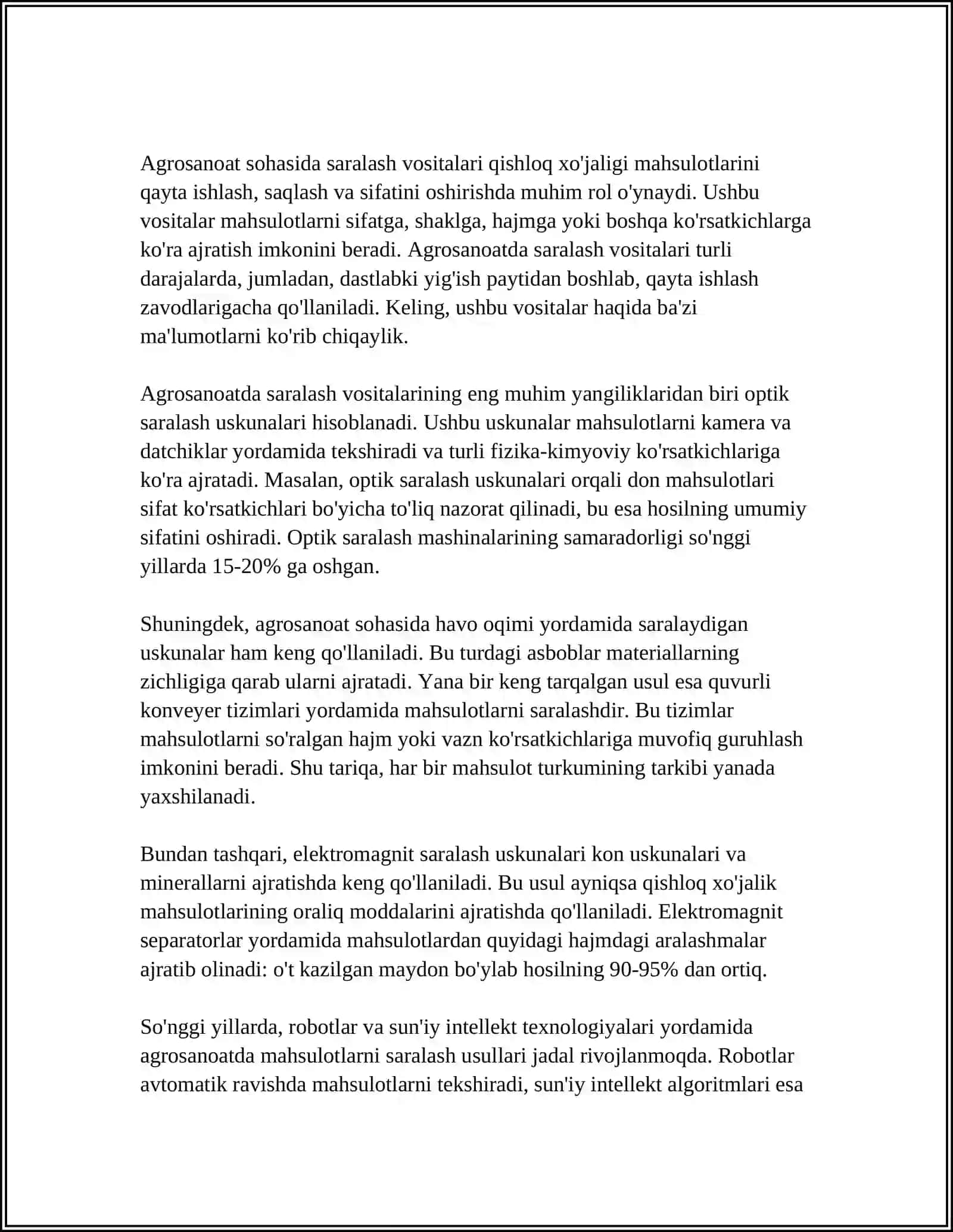 SARALASH MASHINALARINING TURLARI VA KLASSIFIKATSIYASI 4