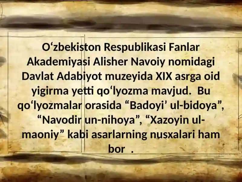 Navoiy devonlari qo'lyozma manbalarining xususiyatlari 4