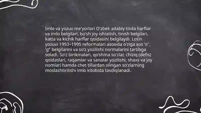 O'zbek adabiy tilining me'yorlari 4