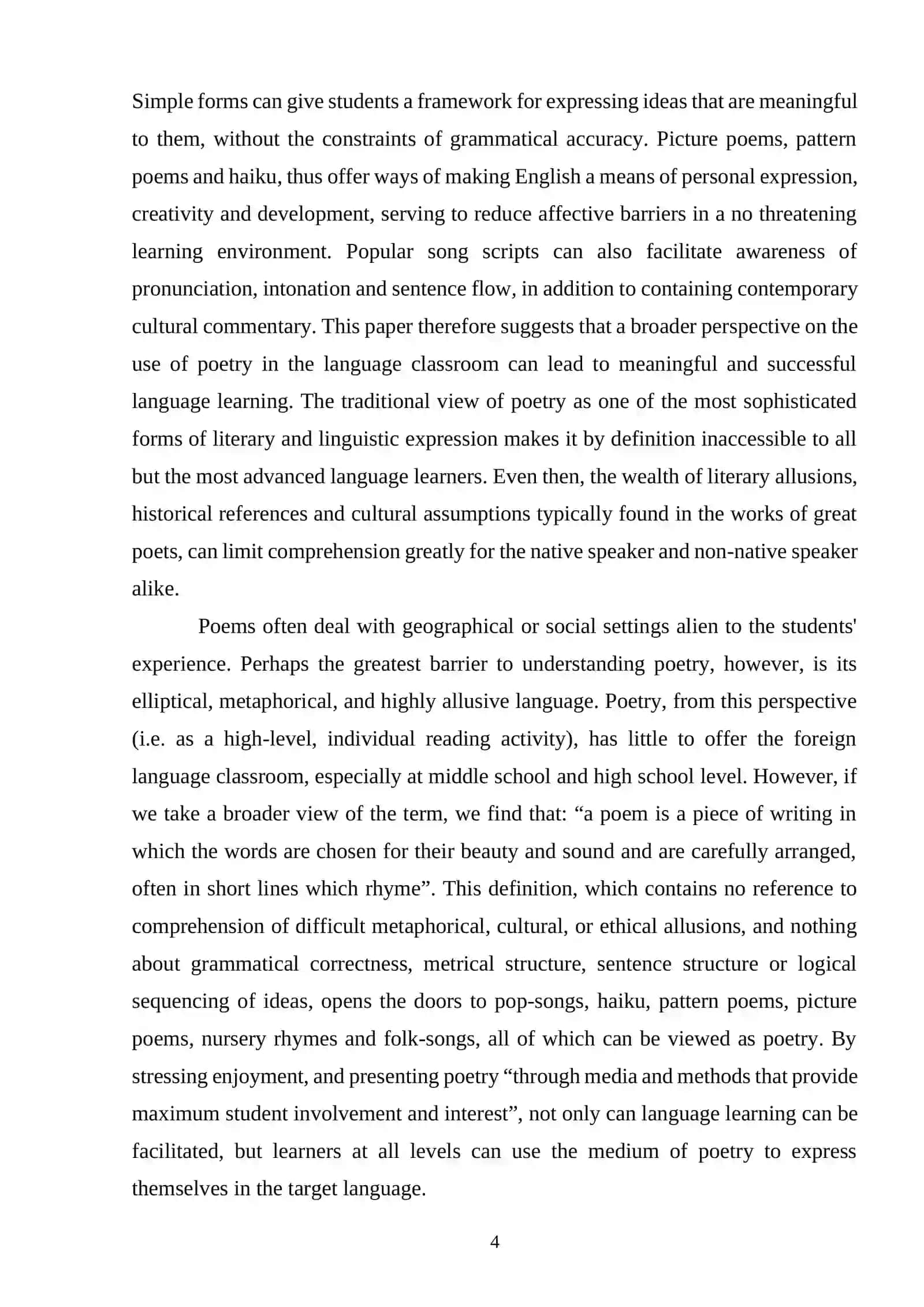 Course Paper on Requirements for a Foreign Language Lesson 4