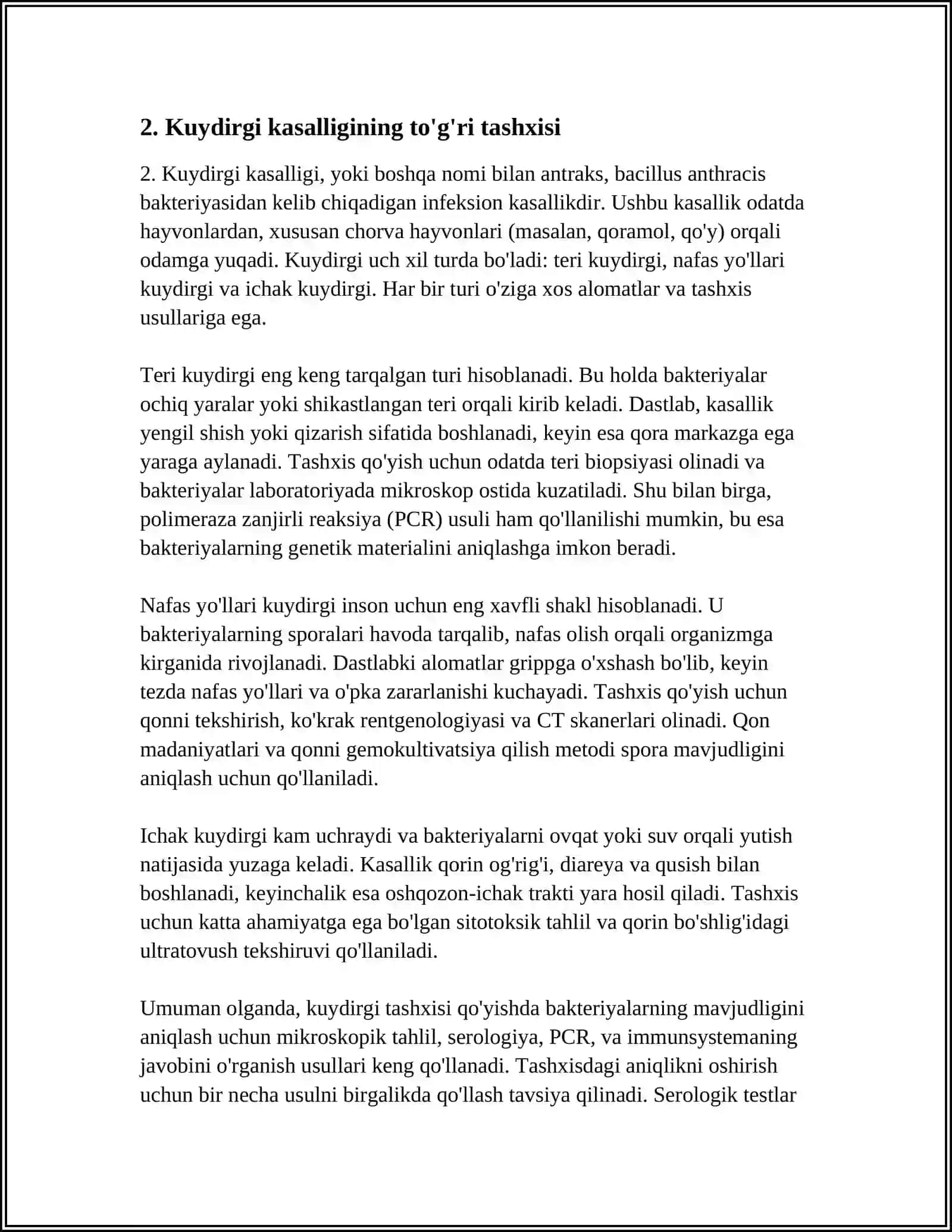 KUYDIRGI KASALLIGI ANIQLANGANDA DEZINFEKSIYA CHORALARI 4