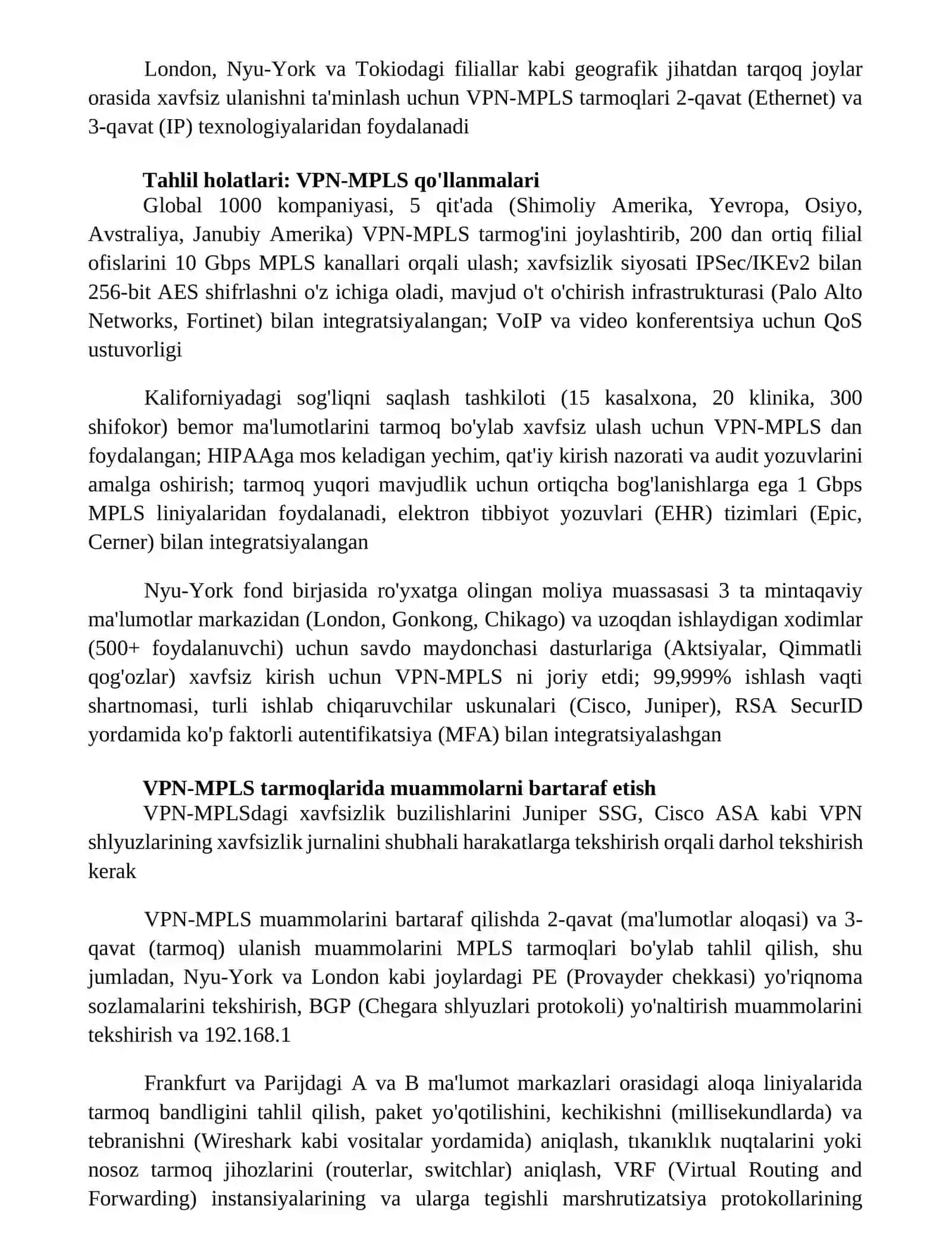 VPN-MPLS texnologiyasi Virtual Xususiy Tarmoqlar 4