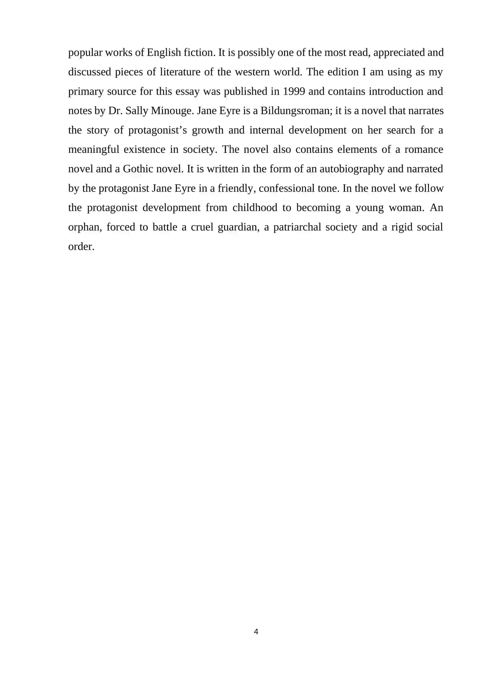 Analysis of Charlotte Bronte’s Novel “Jane Eyre” 4