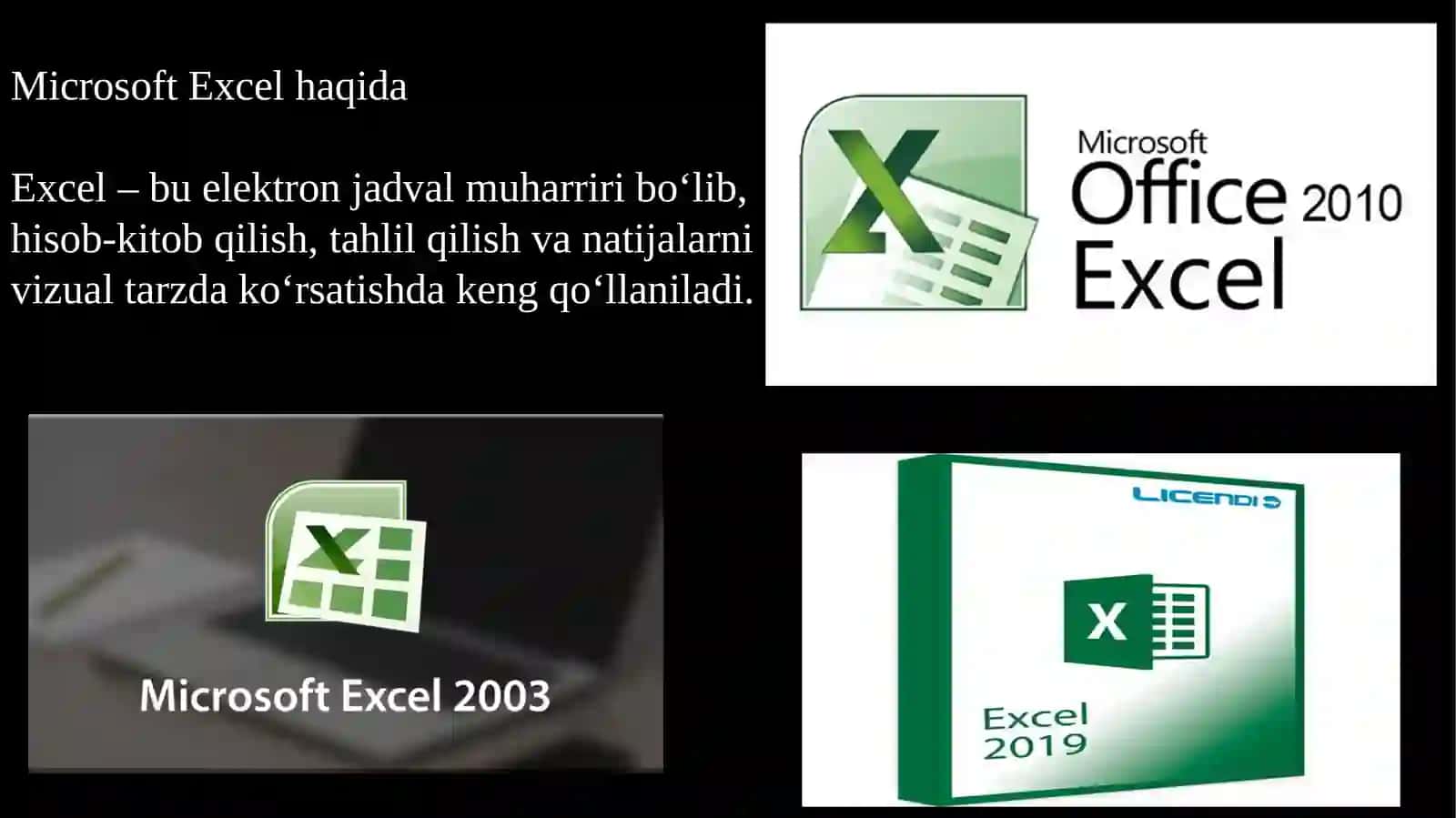 Sonlima’lumotlarni qayta ishlash texnologiyasi. Microsoft Excel elektron jadval muxarririning keng imkoniyatlaridan foydalanish 4
