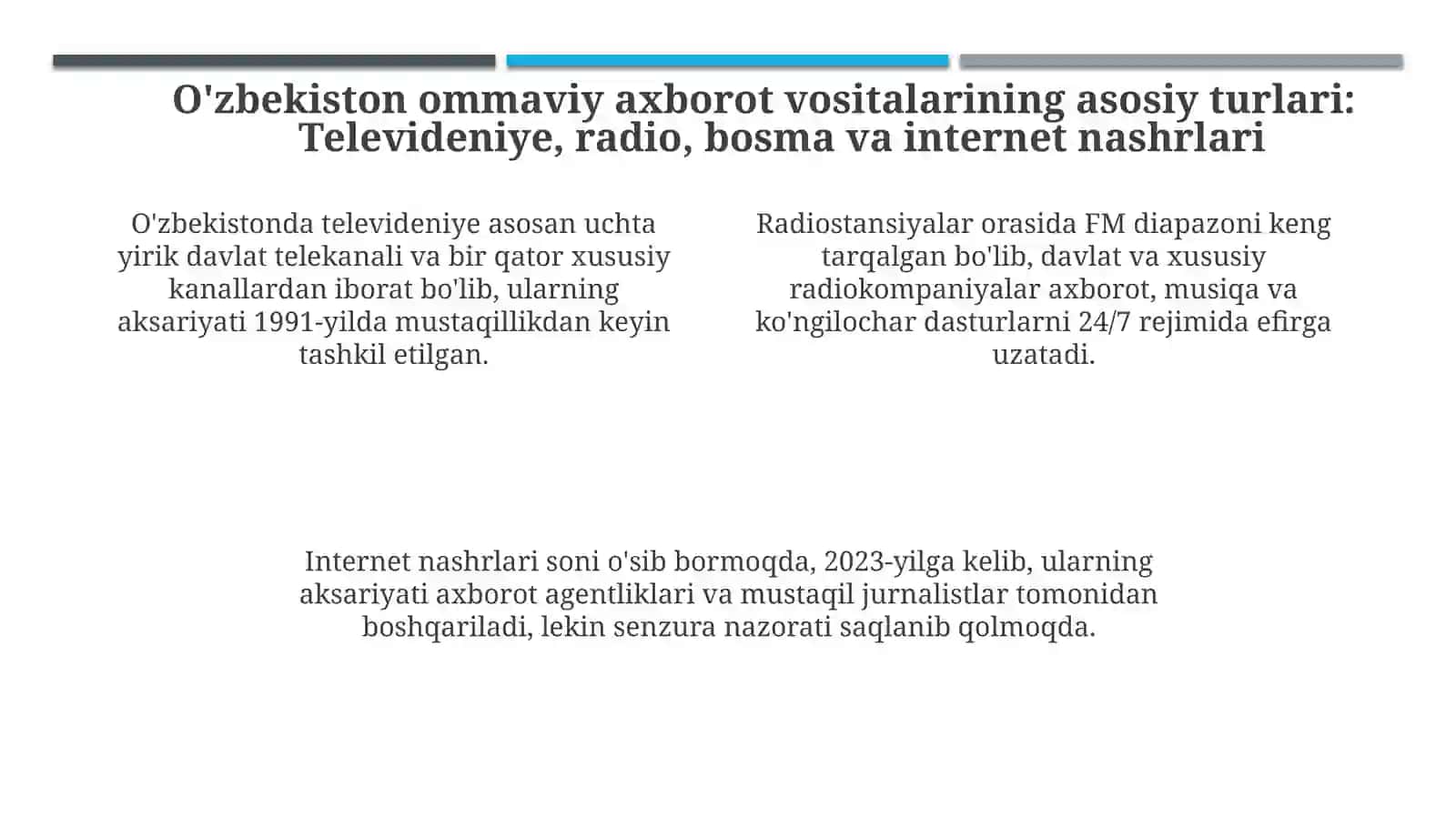 Ommaviy axborot vositalarining faoliyati 4
