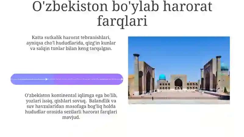 O'zbekiston iqlimiga umumiy tavsif 4