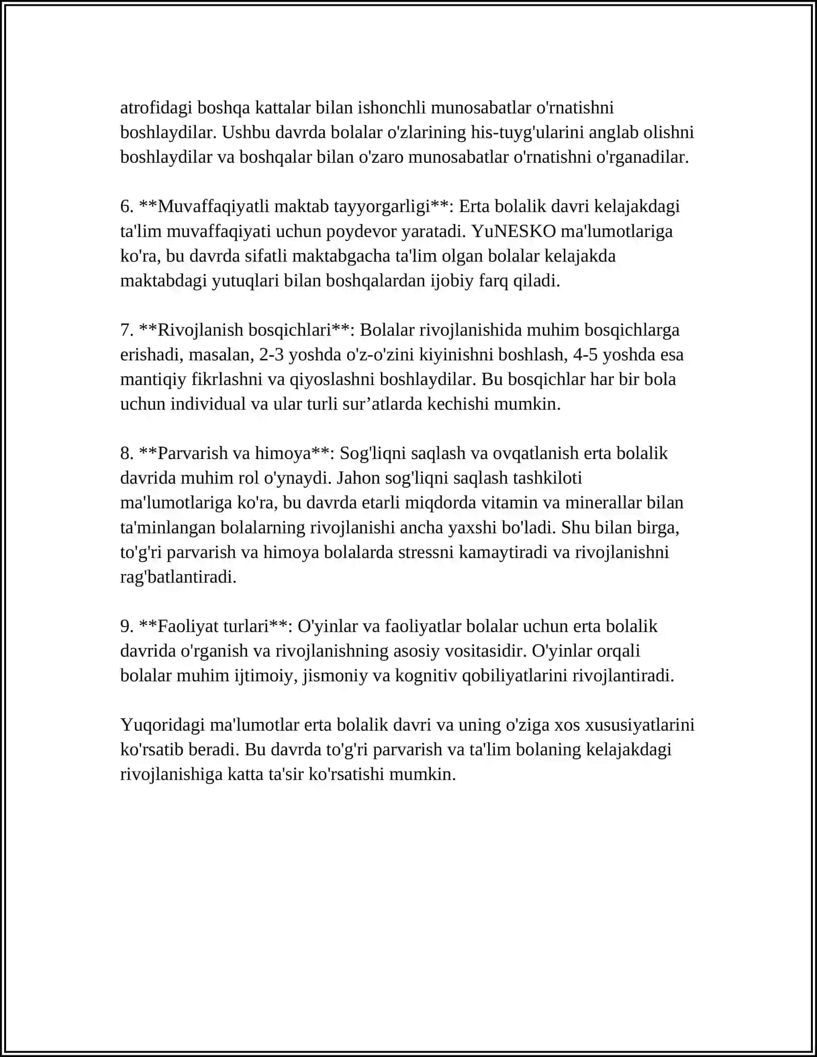 MAKTABGACHA TA'LIM DAVRIDA YOSH DAVRLARNING O'ZIGA HOS HUSUSIYATLAR 4