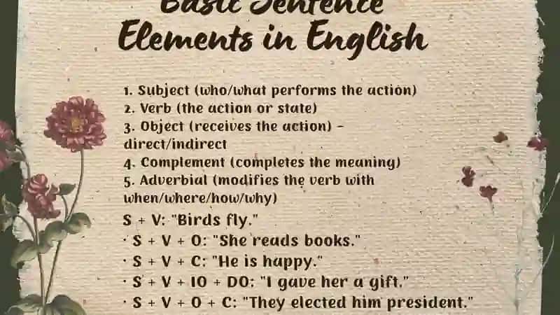 The sentence structure in oral and written form of speech 4