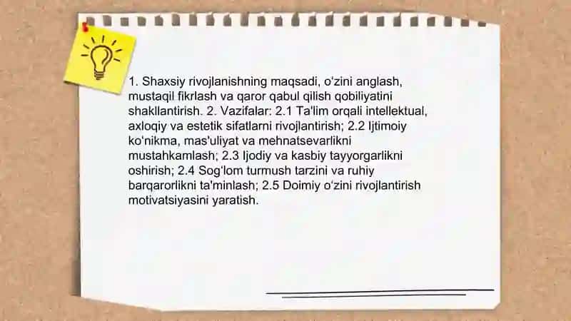 Tarbiyaning Maqsad va Vazifalari 4