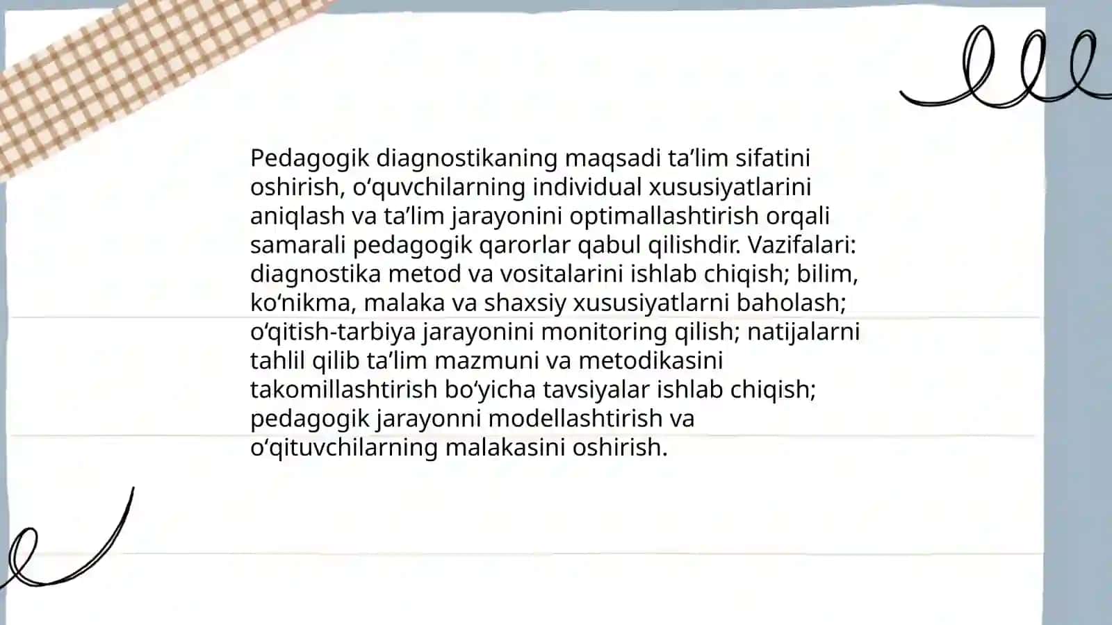 Pedagogik diagnostika 4