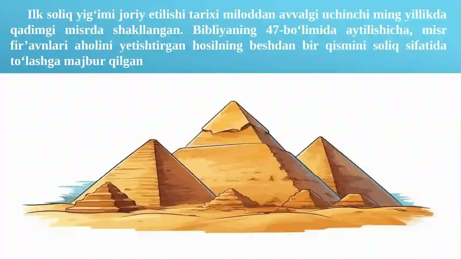 Soliqlarning vujudga kelishi va ro'yxati tarixi 4