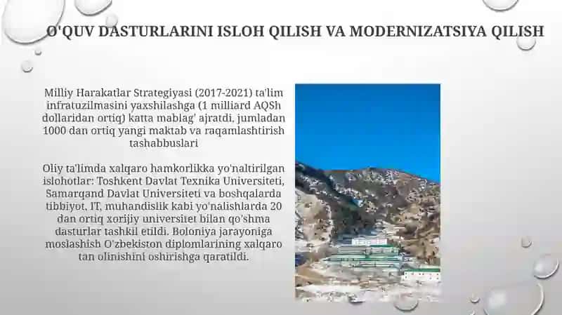 Ta'lim sohasidagi o'zgarishlar 4