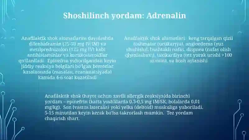 Anafilaktik shok va uni davolash 4