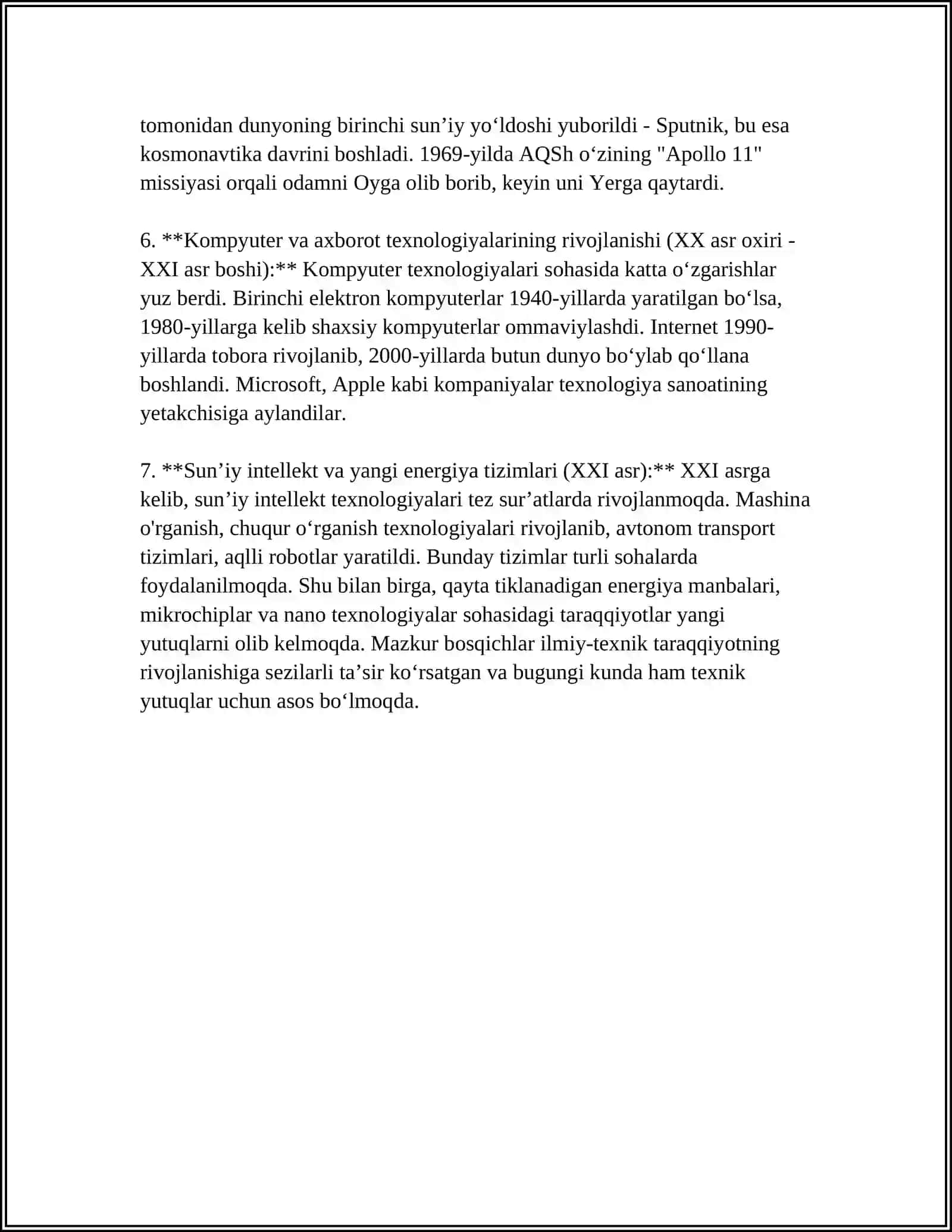 ILMIY-TEXNIK TARAQQIYOTNING O'ZIGA XOS XUSUSIYATLARI 4