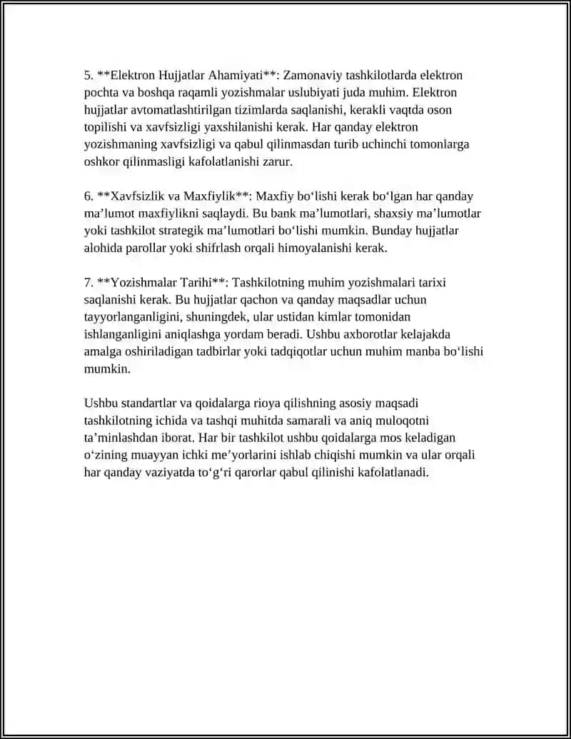 XIZMAT YOZISHMALARI BILAN ISHLASH TEXNOLOGIYALARI 4