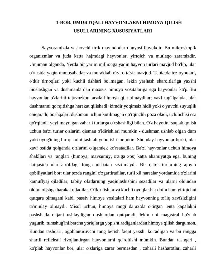 Tabiiy saqlagichlar (rezervuarlar) Kurs LOYIHASI 4