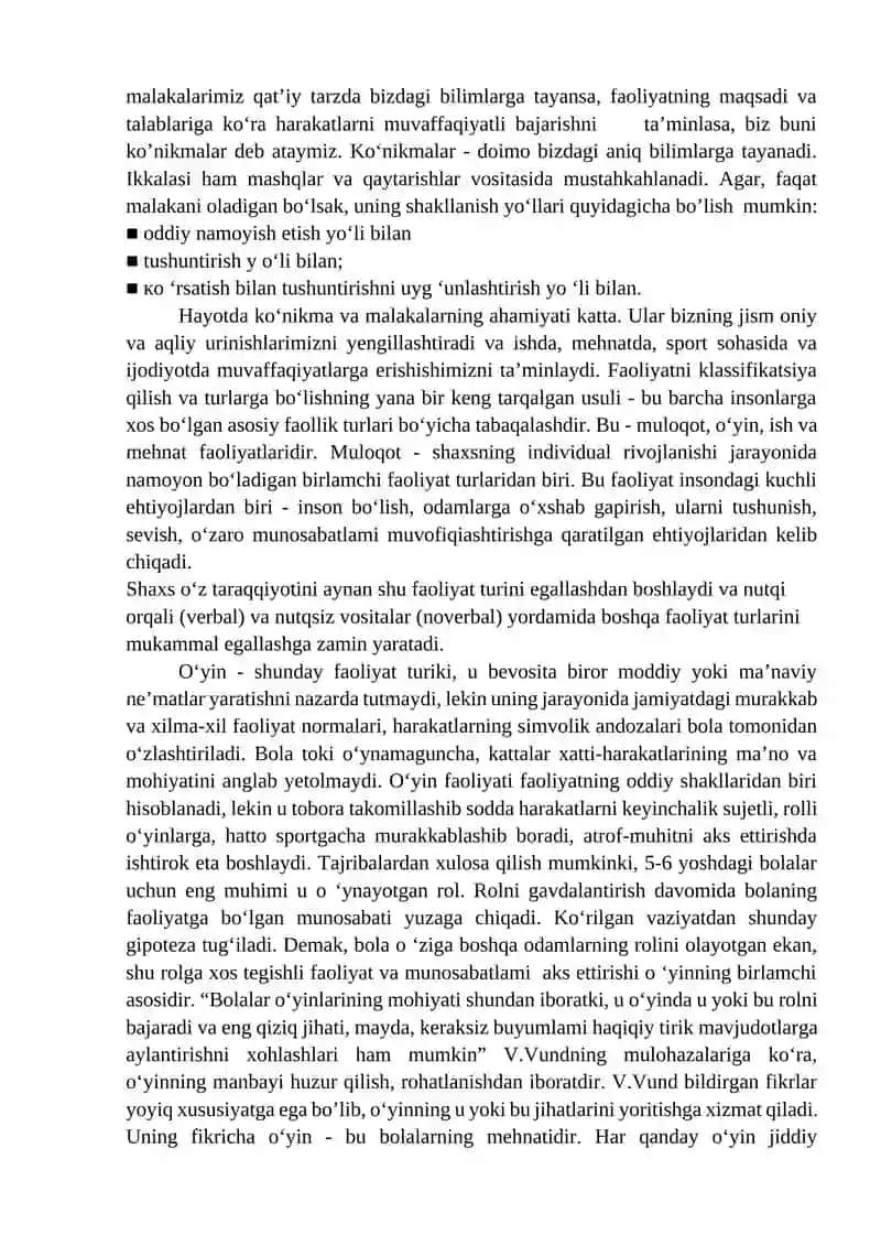 Faoliyatning psixologik talqini 4