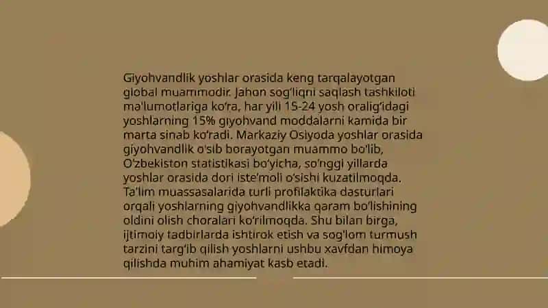 Giyohvandlik-davr vabosi 4