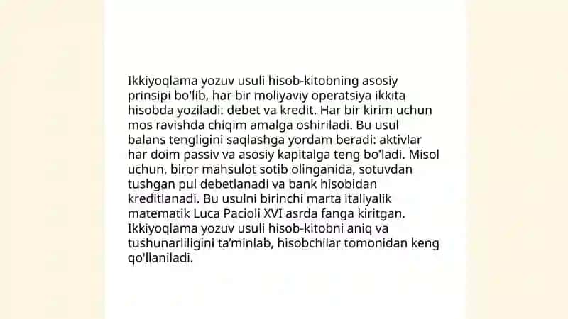 Buxgalteriya hisobining usullari 4