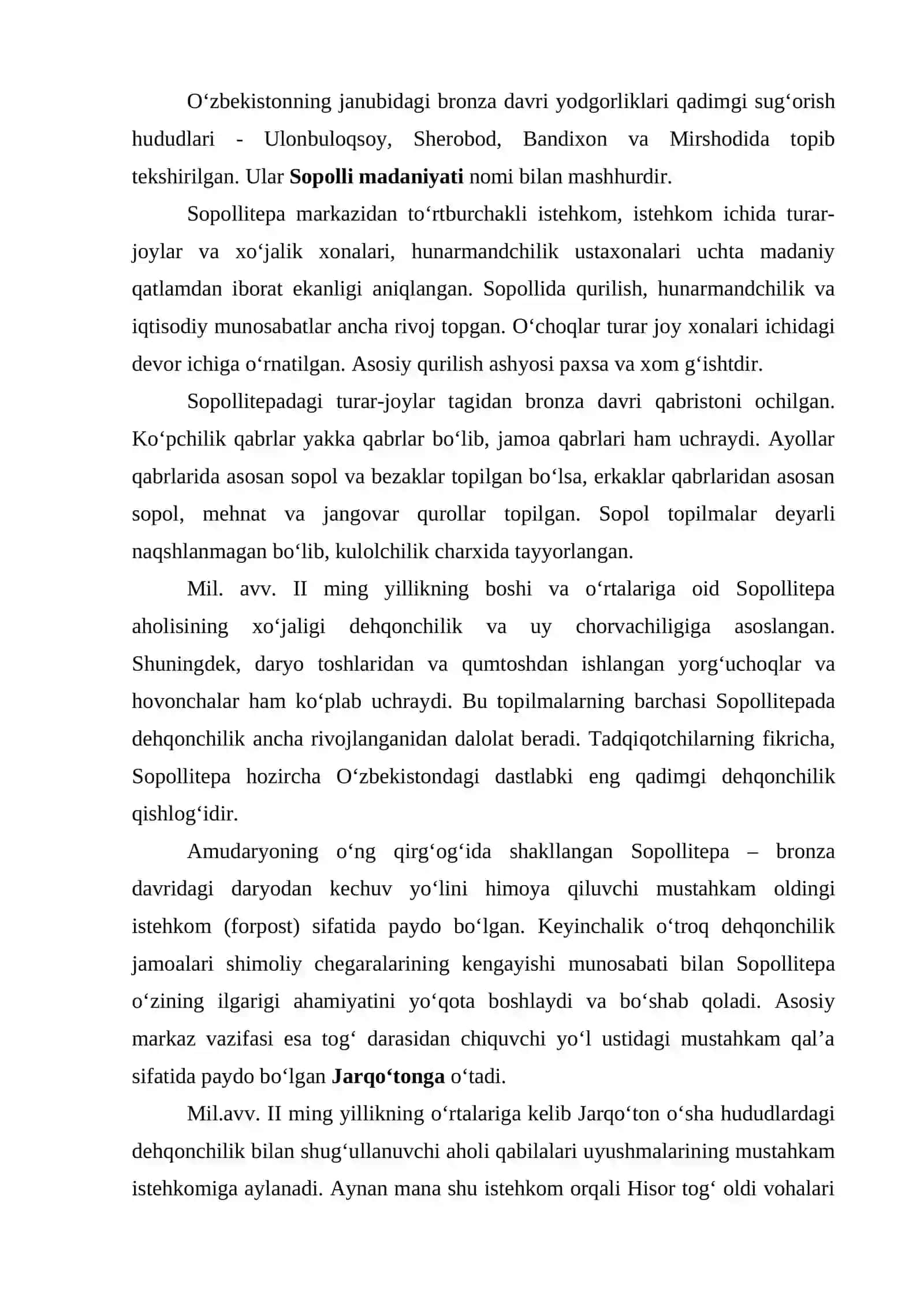 O`RTA OSIYODA BRONZA DAVRI ORNAMENTI VA TASVIRIY SANATI 4