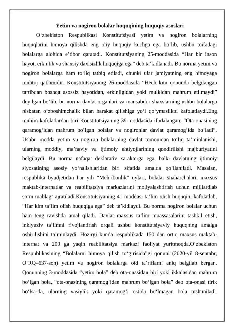 Yetim va nogiron bolalar huquqi 4